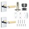 Sure-Loc Hardware Sure-Loc Hardware Levanto Passage Rosette, Polished Chrome, Knurled Grip in Satin Brass LV101 26 GRIP-KN SB - alternate 3